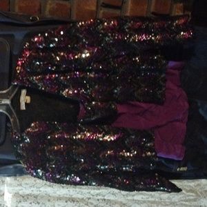 Sequence blazer and silk sequence top